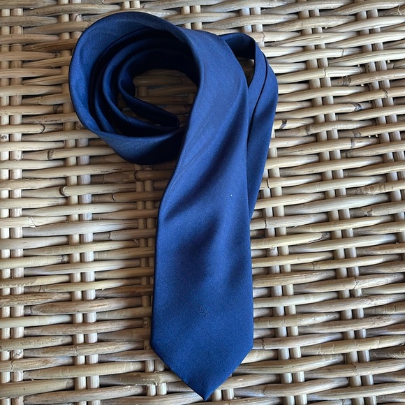 Vintage navy blue classic Christian Dior necktie 1950s - Picture 3 of 5
